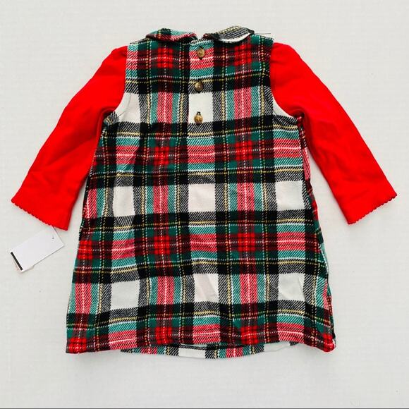 Carter’s | Peter Pan Collar Plaid Holiday Dress 6 NWT - Picture 4 of 7